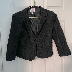Vintage black lace blazer